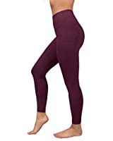90 Degree By Reflex Power Flex Yoga Pants - High Waist Squat Proof Ankle Leggings with Pockets for Women - Orchid Glow - Small